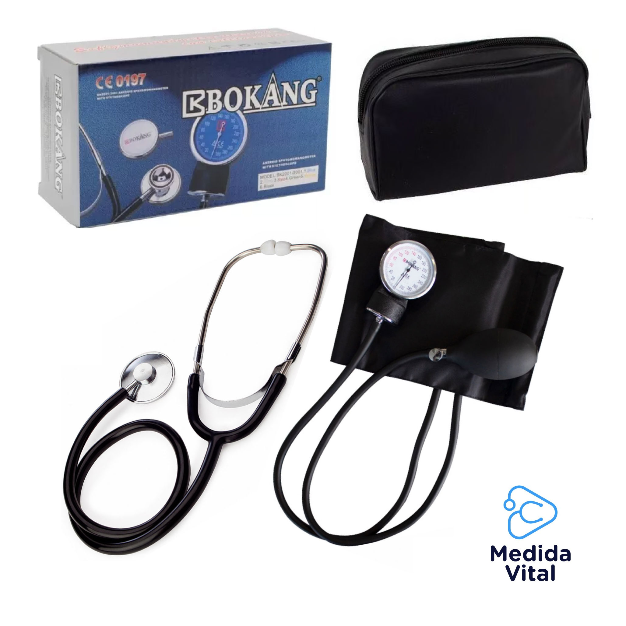 Kit Tensiómetro y Estetoscopio Bokang
