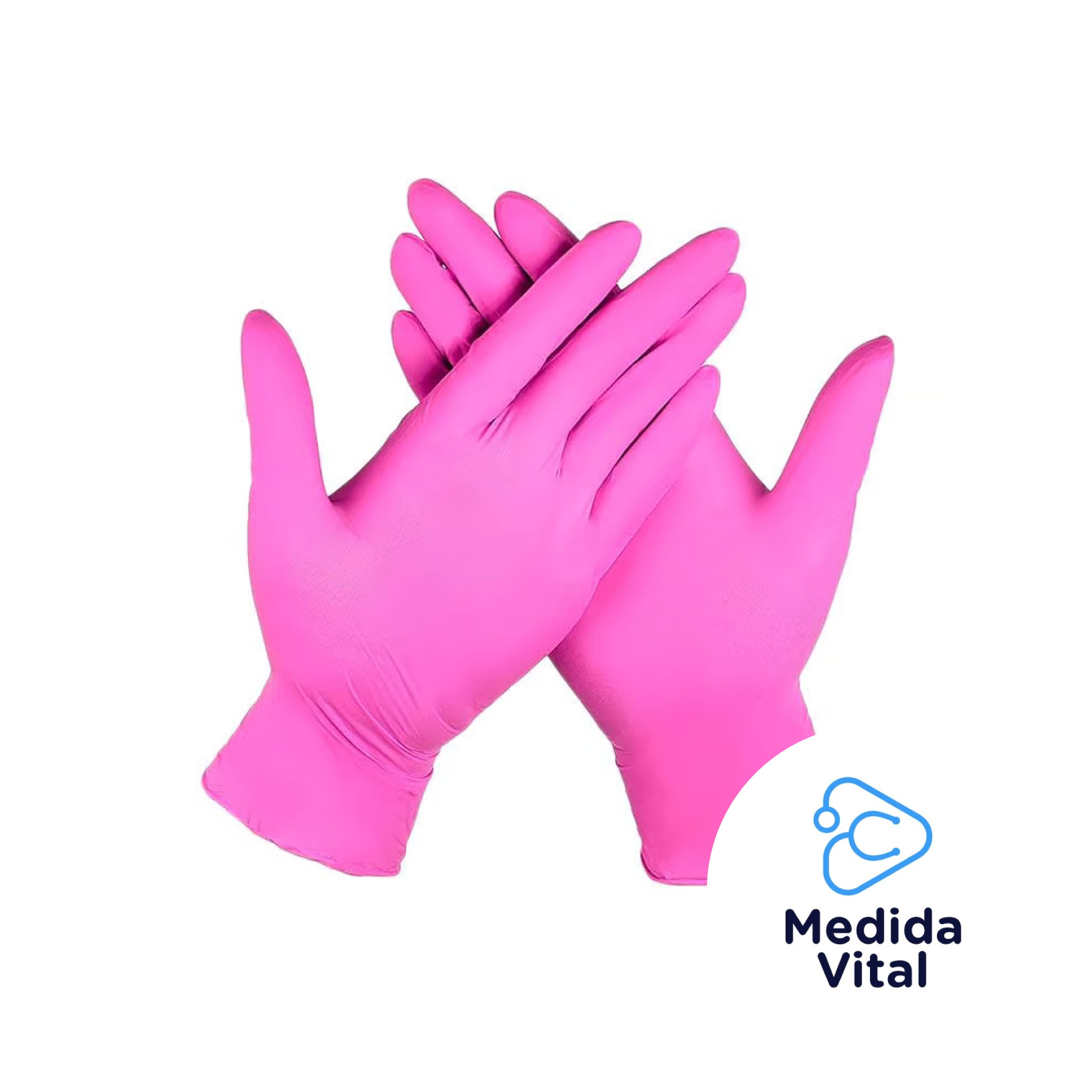 Guantes Nitrilo Rosado x100 unidades