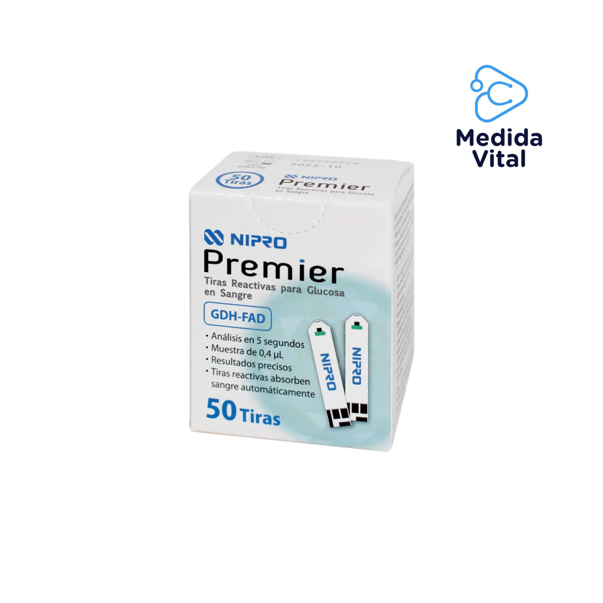 Tiras reactivas Nipro Premier 50 unidades