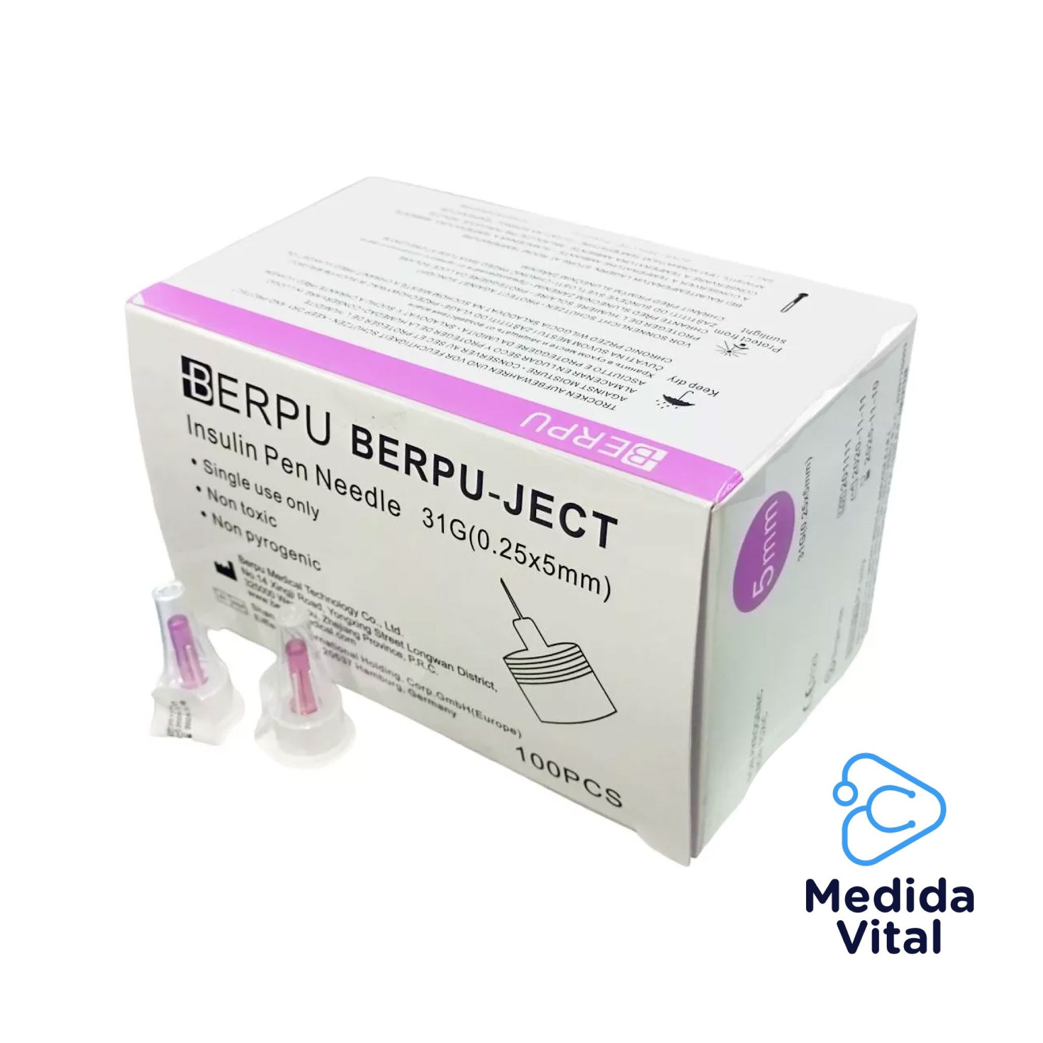 Aguja de Insulina 31G x 5mm