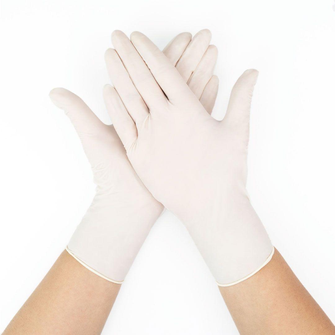Guantes Látex blanco