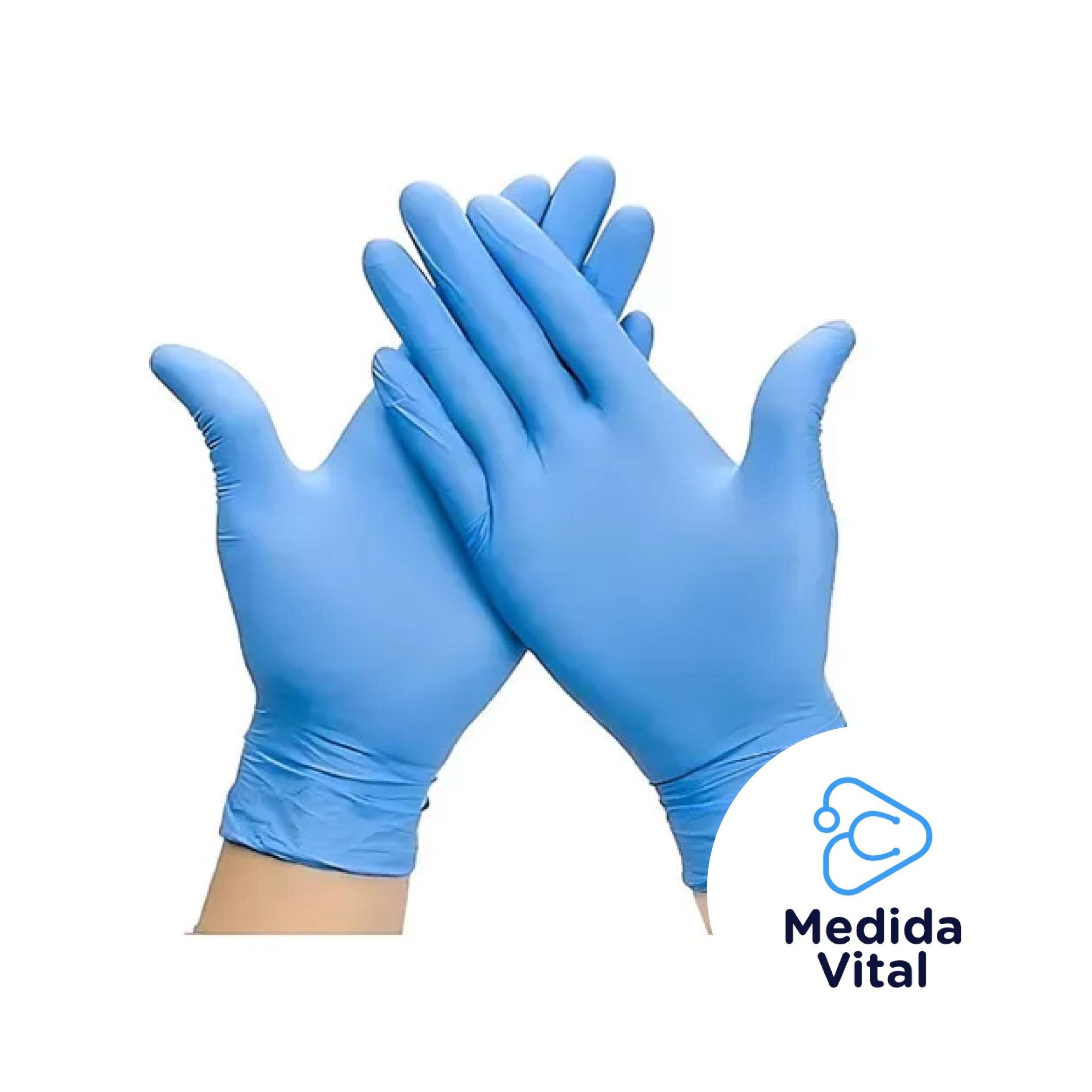 Guantes Nitrilo Celeste x100 unidades