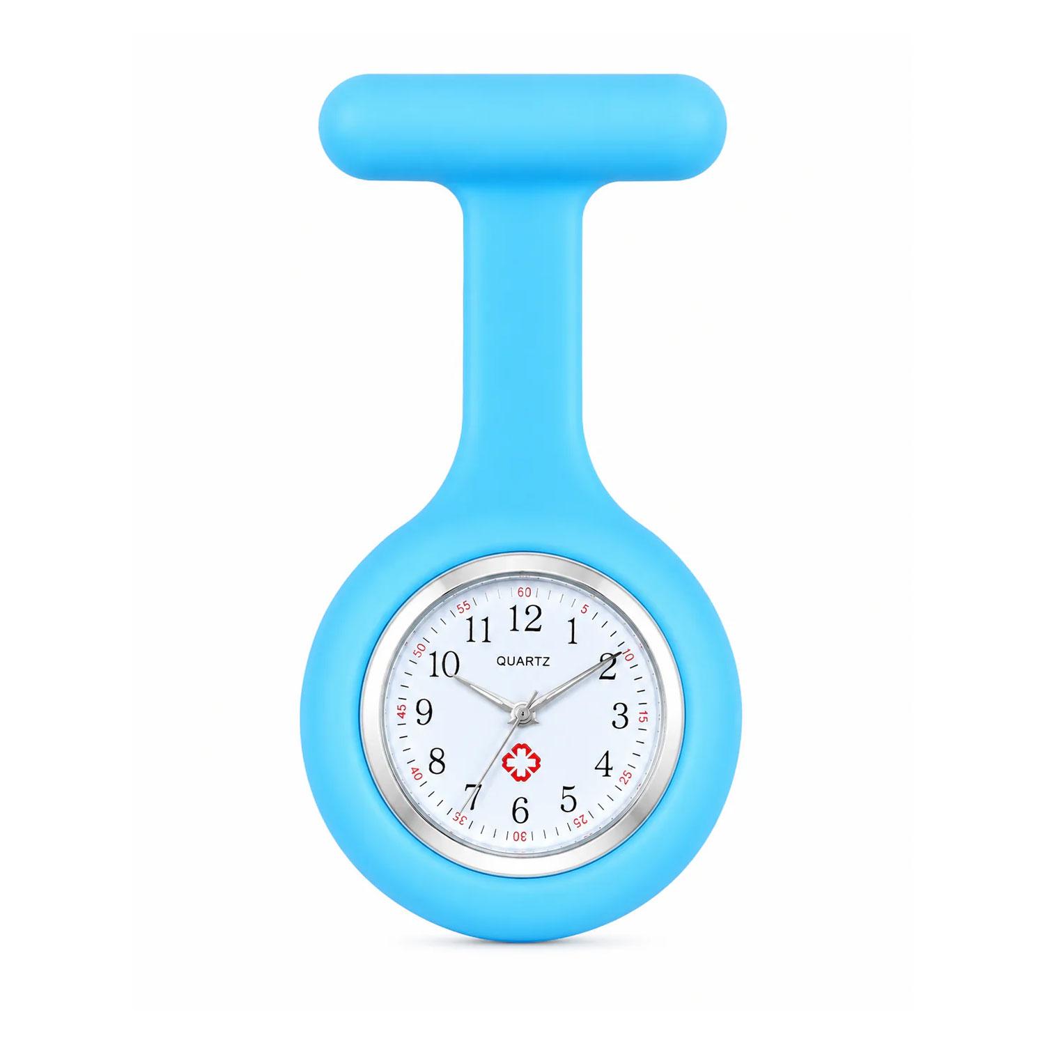 Reloj Segundero Silicona Celeste
