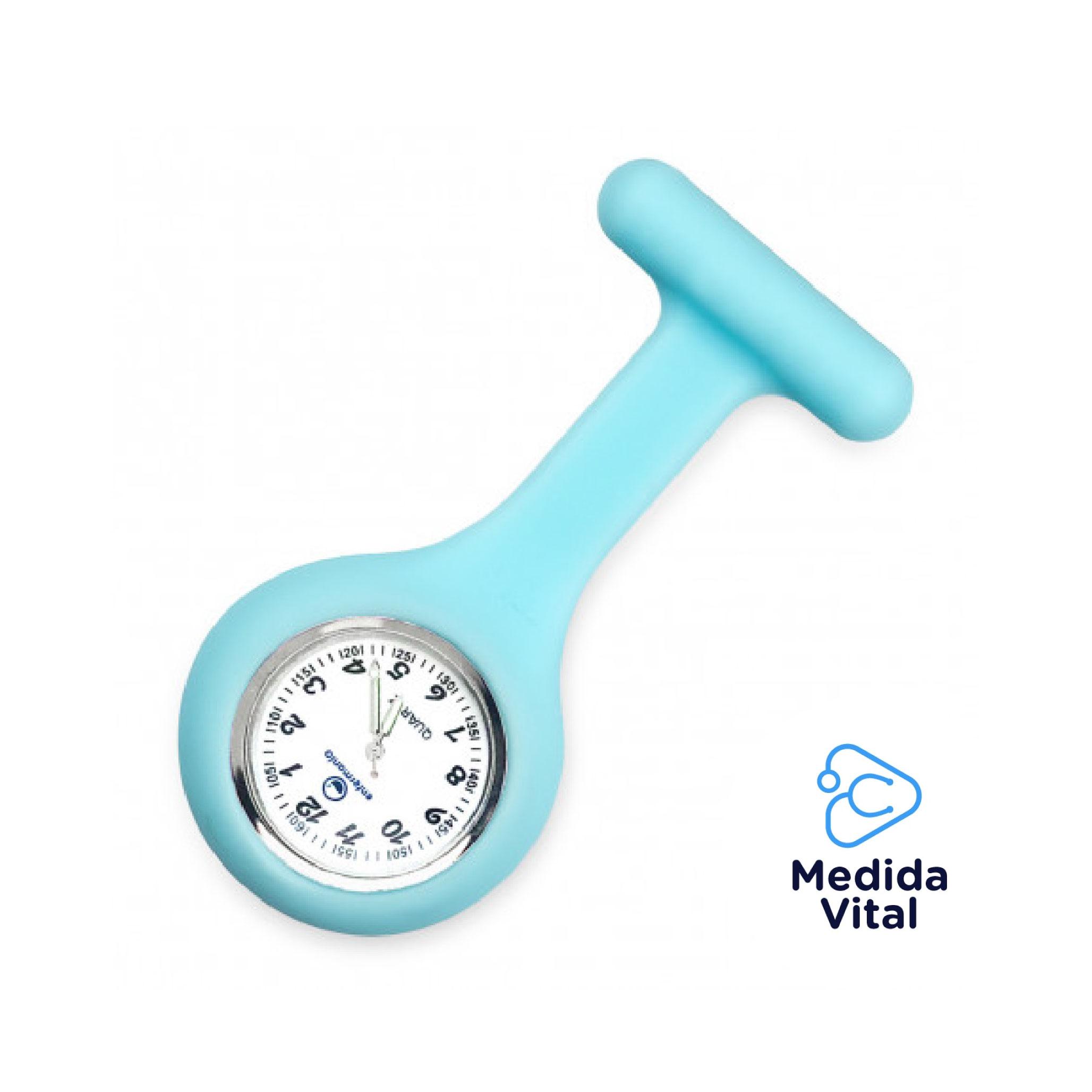 Reloj Segundero Silicona Celeste