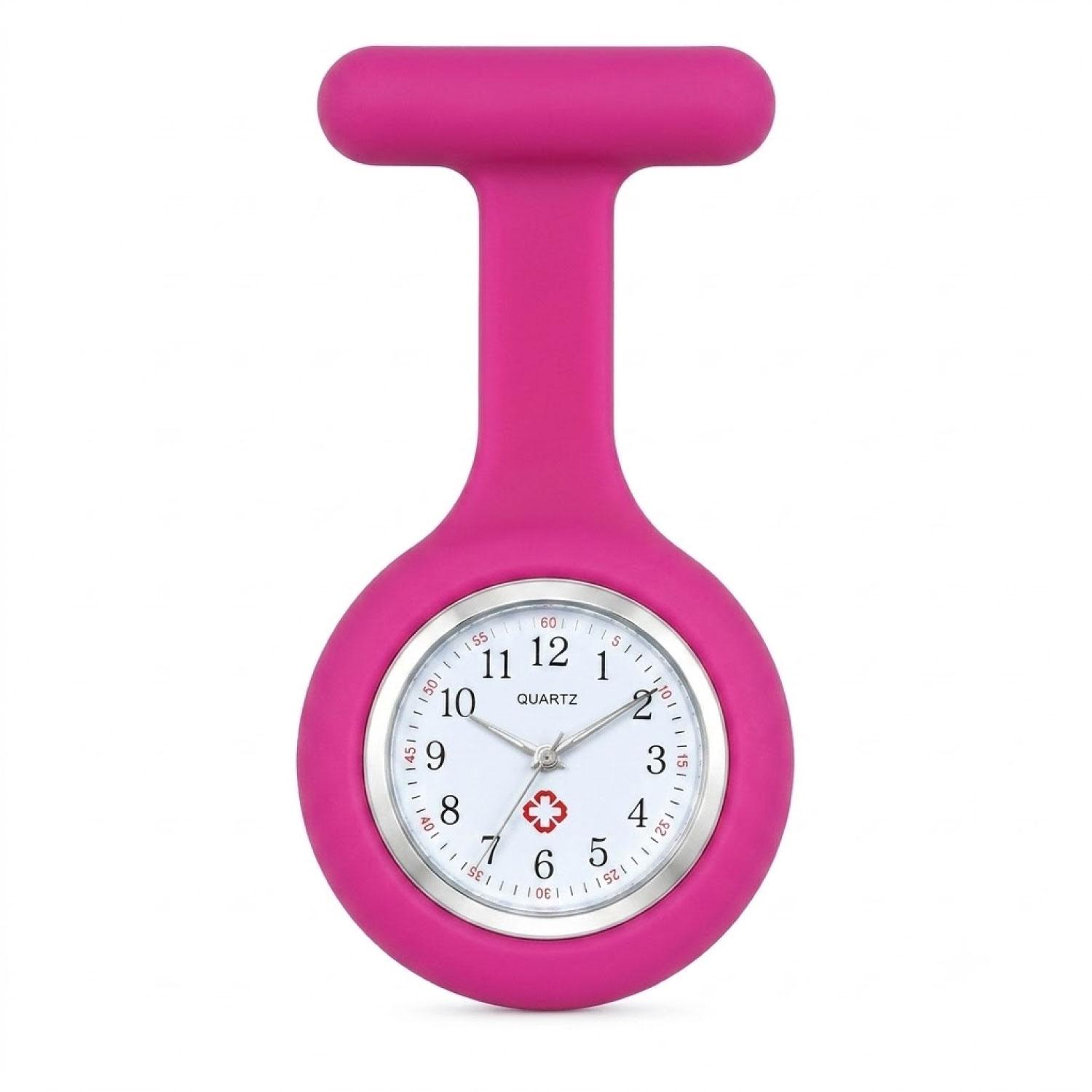 Reloj Segundero Silicona Fucsia