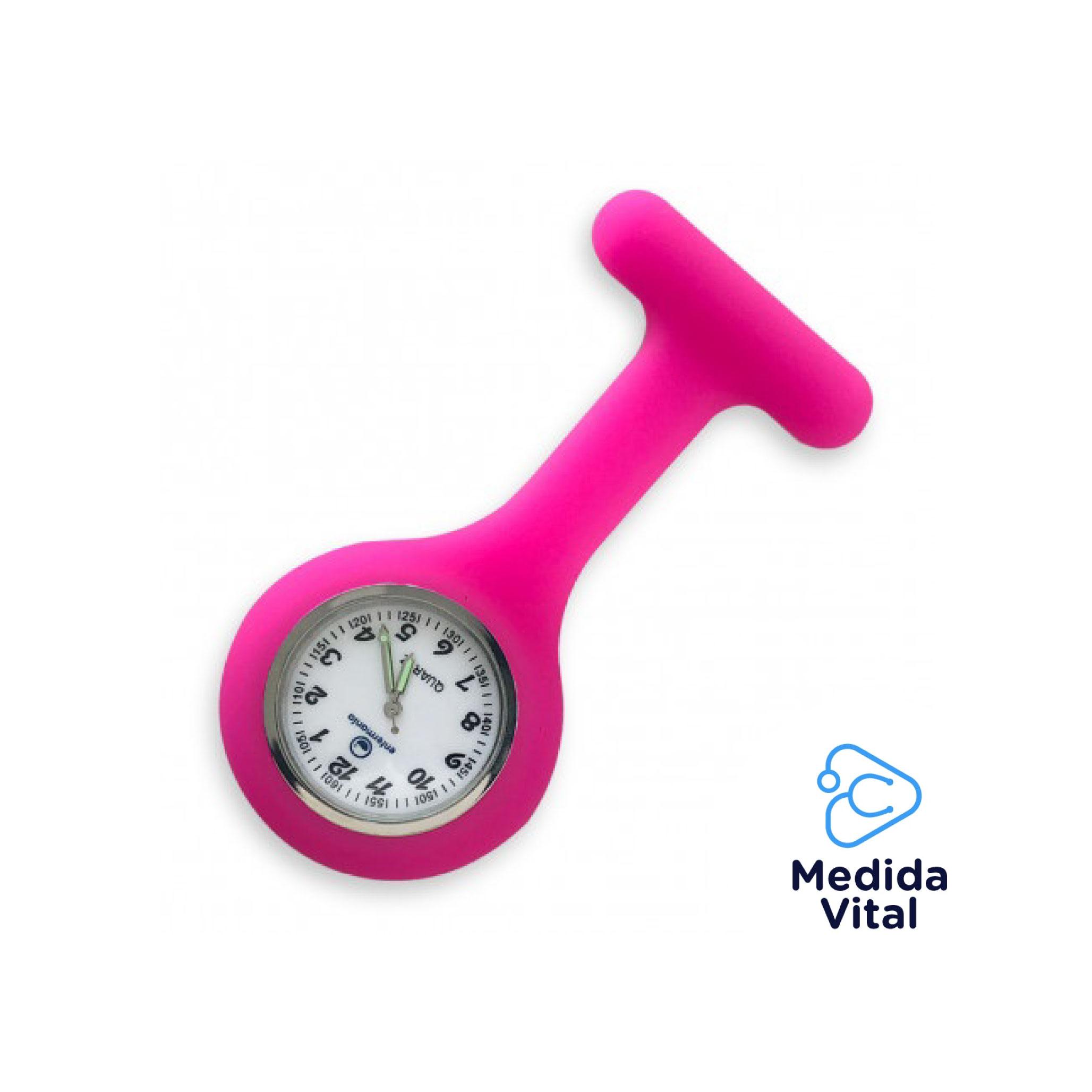 Reloj Segundero Silicona Fucsia