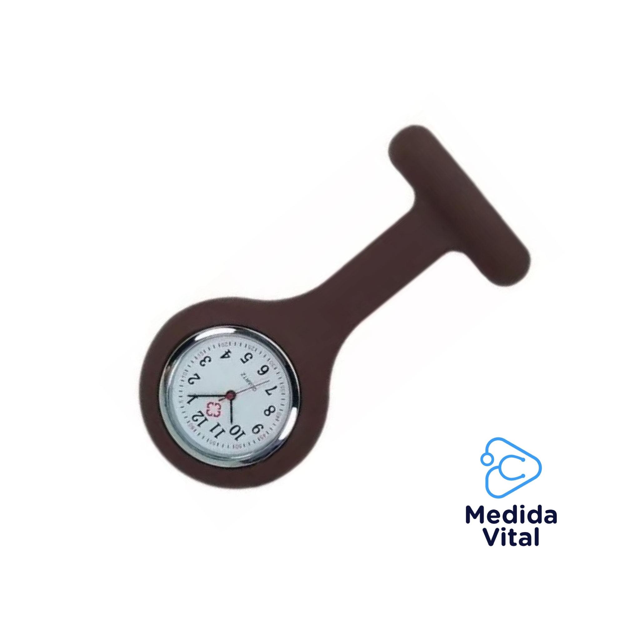 Reloj Segundero Silicona Marrón