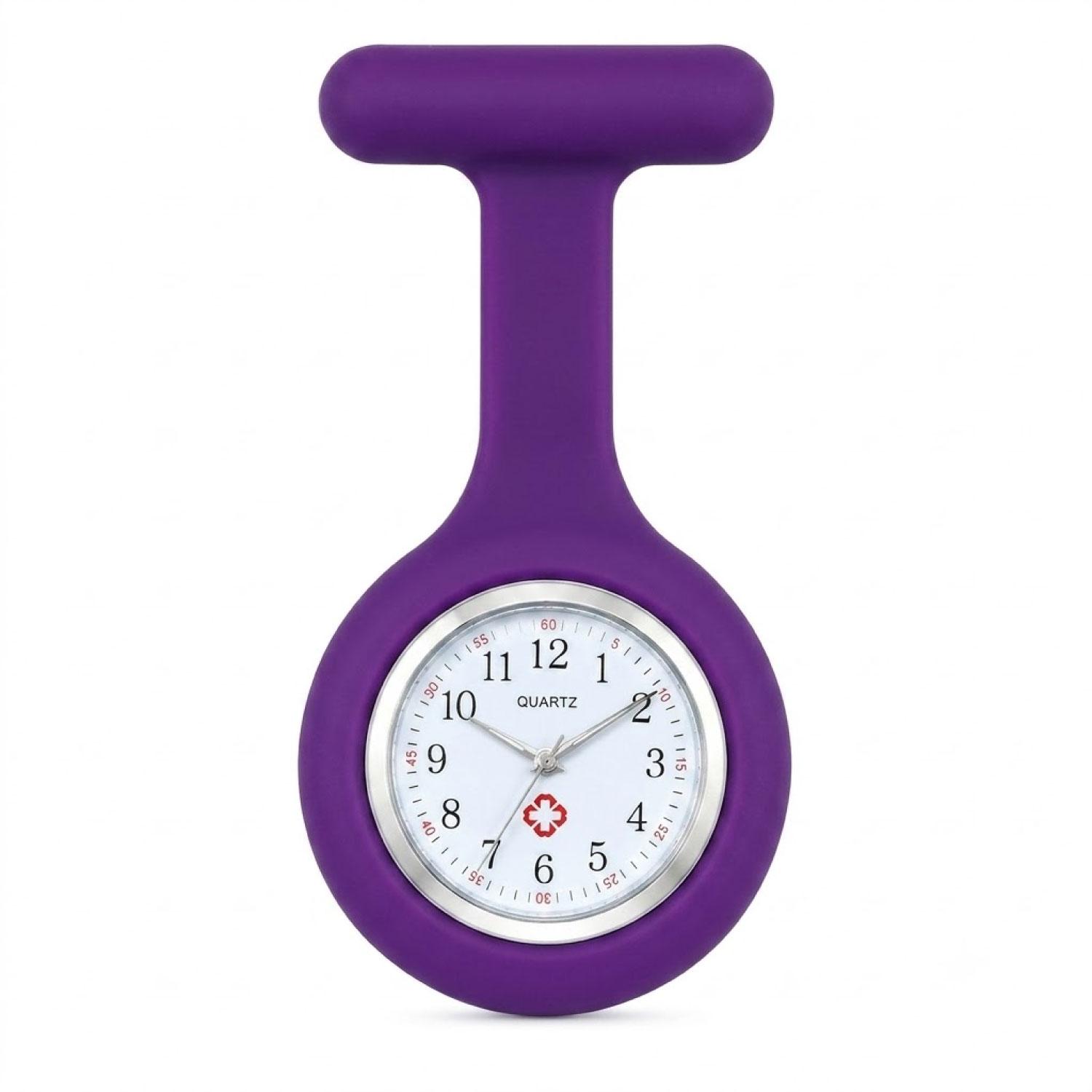 Reloj Segundero Silicona Morado