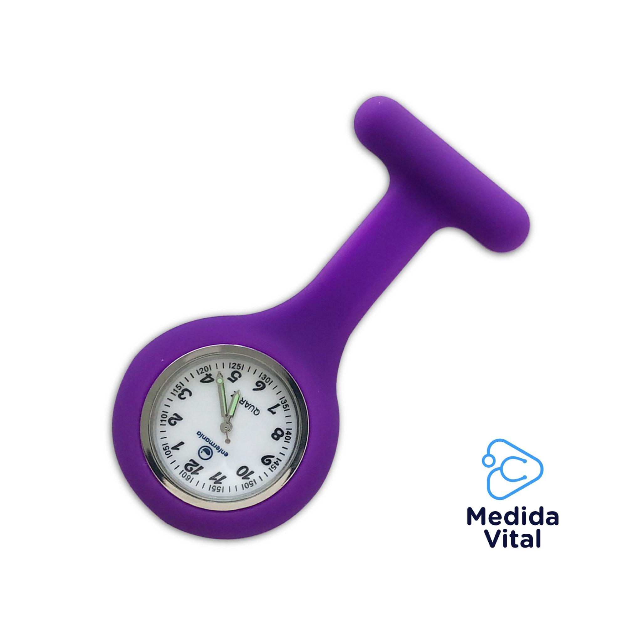 Reloj Segundero Silicona Morado