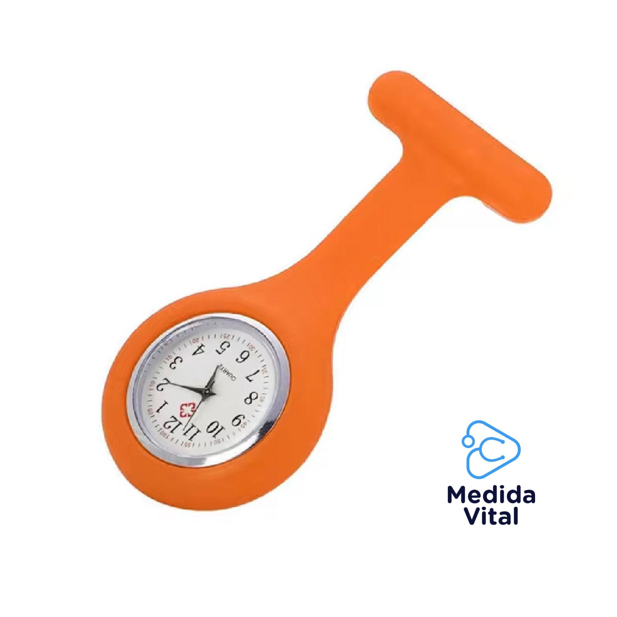 Reloj Segundero Silicona Naranja