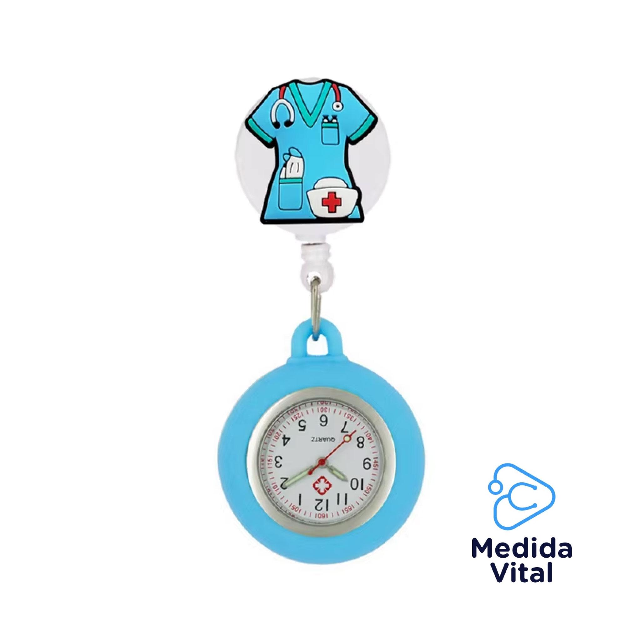 Reloj Segundero Retráctil Celeste