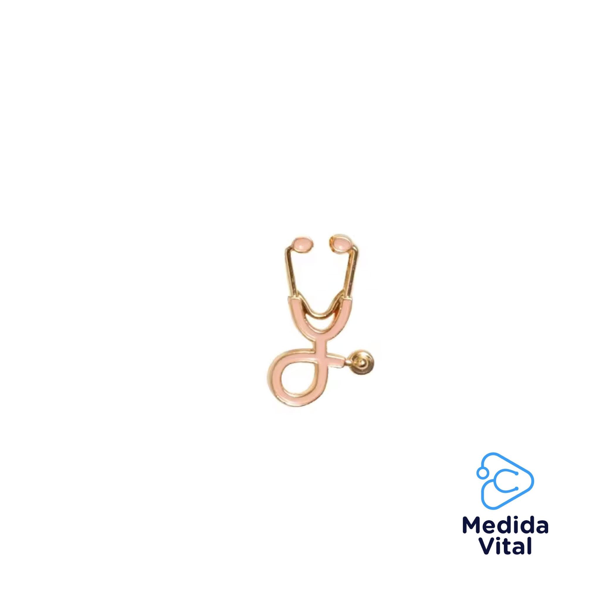 Broche Identificador Estetoscopio Rosado