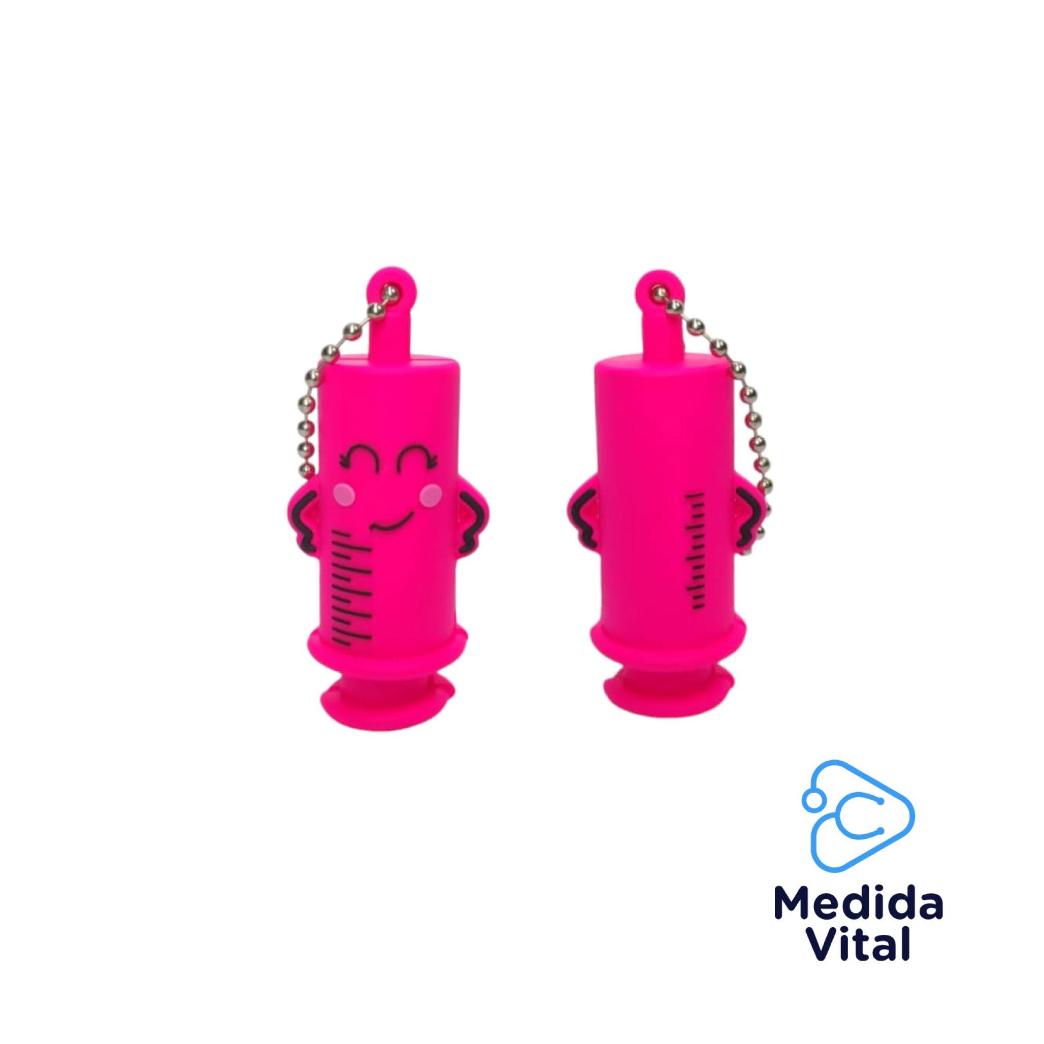 Lapicero Rompe Ampollas Jeringa Fucsia