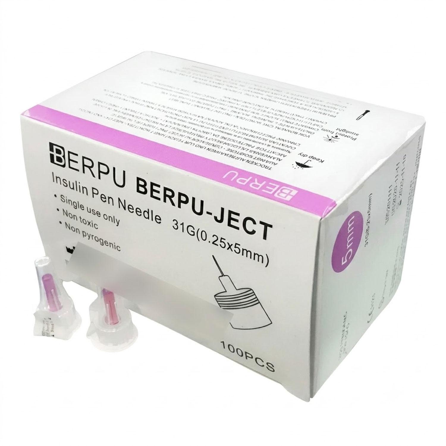 Aguja de Insulina 31G x 5mm x 100 piezas
